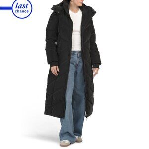 PAJAR Black Chevron Maxi Puffer Coat
